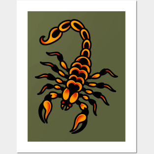 American Traditional Scorpion Posters and Art